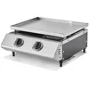 Image de Plancha Gaz Cadix 2 Feux   Plaque Inox 45,5 X 36 Cm   Jusqu'à 6 Convives, 6.3 Kw