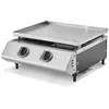 Image de Plancha gaz Cadix Inox   COOKING BOX BY FAVEX   2 brûleurs 63 kW   Plaque inox   Jusquà 6 convives - Compact - Argent