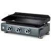 Image de Plancha à gaz Silvia II G 3 Feux Gris métallisé - BRASERO - Plaque acier émaillée - 67 x 34 cm - 75 kW