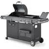 Image de Barbecue à charbon + Plancha à gaz Bi Energy Gun Metal Brasero Favex 110 cm Noir