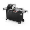 Image de Bi Energy L   Plancha Gaz Et Barbecue Charbon   Plaque Inox   Reglage Charbon