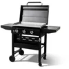 Image de Plancha gaz Stellar 700 - BRASERO BY FAVEX - 3 brûleurs 12 kW - Plaque inox 695 x 44 cm - 12 convives - Capot Chariot équipé