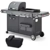 Image de Barbecue Plancha Bi-Energy XL Gaz & Charbon   BRASERO BY FAVEX   3 brûleurs 108 kW   Plancha 60 x 42 cm   Housse incluse