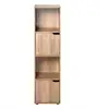 Image de Meuble 4 cases décor bois 2 portes - modu