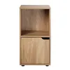 Image de CALICOSY - Table de chevet 2 cases décor bois 1 porte - Modu - Bois