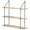 Image de Étagère Murale 3 Niveaux décor Bois L60 cm - Bois - 60 cm X 15 cm X 60 cm - CALICOSY