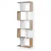 Image de Bibliothèque multi-cases h180 cm - décor bois et blanc