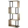 Image de Bibliothèque 4 niveaux décor bois et montants métal - h148 cm