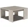 Image de Table basse carrée l80 cm - décor chêne et béton - antibes