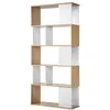 Image de CALICOSY - Bibliothèque Décor Blanc et Chêne - L80 x H1735 cm - Blanc