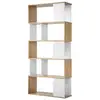 Image de Bibliothèque décor blanc et chêne - l80 x h173,5 cm