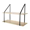 Image de CALICOSY - Etagère murale grande profondeur à 2 niveaux - L80 x P30cm - Bois clair