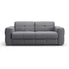 Image de CALICOSY - Canapé 3 places convertible avec ouverture express en tissu L207 cm - CAMERON - Gris