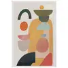 Image de Tapis rectangulaire écru à motifs géométriques multicolores - woopamuk