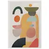 Image de Tapis rectangulaire écru à motifs géométriques multicolores - woopamuk