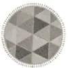 Image de Tapis rond à motifs triangles gris - bukle