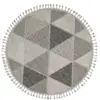Image de Tapis rond à motifs triangles gris - bukle