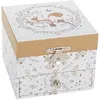 Image de Boite à Musique - Ecureuil dans la Prairie - Blanc - Pour Bébé - 10.5 x 10.5 x H 8.5 cm