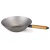 Image de Wok Beka Nomad 24 Cm Acier Carbone Gris Poignée Acacia