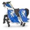 Image de Figurine Cheval du roi au dragon Bleu - PAPO - LE MONDE MEDIEVAL - Pour Enfant à partir de 3 ans