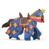 Image de Figurine Cheval Bleu fleur de lys - PAPO - LE MONDE MEDIEVAL - Pour Enfant