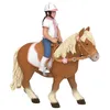 Image de Figurine Poney Shetland - PAPO - Marron - Avec selle - Pour enfants - 3 ans et plus