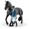 Image de Figurine Équestre Papo Papo Pénélope Et Blacky Bleu Plastique Peint À La Main