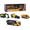 Image de Coffret de 4 véhicules de chantier Volvo en métal reproductions à léchelle 1/64ème - Majorette