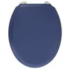 Image de GELCO DESIGN Abattant WC Dolce - Charnières inox - Bois moulé - Bleu marine