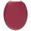 Image de Design Abattant Wc Dolce - Charnieres Inox - Bois Moulé - Rouge Cardinal