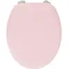 Image de Design Abattant Wc Dolce - Charnieres Inox - Bois Moulé - Rose Crystal