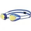 Image de Lunettes de natation Arena Tracks bleu jaune avec verres à effet miroir enfant