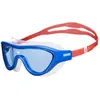 Image de Lunettes de natation Arena The One rouge bleu avec verres bleus transparents bleu enfant