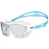 Image de Lunettes de natation Arena The One bleu blanc avec verres transparents blanc enfant