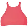 Image de Haut de bikini Arena Crop Think R - Femme - Fluo red/yellow star - Polyester recyclé - Résistant au chlore