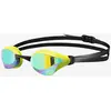 Image de Lunettes de natation Arena Cobra Core Swipe noires avec verres miroir jaunes