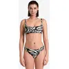 Image de Bikini Arena Water Print Bandeau noir blanc beige femme - S