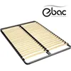 Image de Sommier à lattes Ebac 220 - Double couchage 140x190 - 40 lattes en bois - Cadre métal époxy gris