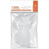Image de 3 Masques plats à décorer en carton Loups - Blanc