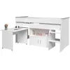 Image de Lit combiné enfant PARISOT ZOLA - Blanc - 90x200 cm - Sommier inclus