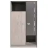 Image de Armoire design - 2 portes asymétriques - l 101,4 x h 181,5 x p 50,5 - gamme fabric