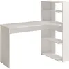 Image de Bureau D'angle Contemporain June - Blanc - L 122 Cm - 1 Plateau, 2 Tablettes