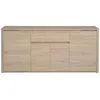 Image de Buffet Bas - Panneaux De Particules - Décor Chene Dakota - 4 Portes + 1 Tiroir - Betty - L 185 X P 46 X H 85,5 Cm