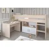 Image de Lit combiné enfant Parisot ZOLA 90x200 cm - 2 portes - Avec bureau - Décor acacia clair et blanc