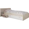 Image de Lit Enfant L 90 X L 190 Cm - Décor Acacia Et Blanc Tiroir - Contemporain - Charlemagne
