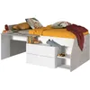 Image de Lit Combiné Enfant Contemporain Kim - Gris Loft Et Blanc - L 90 X L 190 Ou 200 Cm