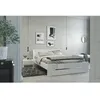 Image de Lit Adulte - Contemporain - Décor Blanc Et Blanc Brillant - L 140 X L 190 Cm - Eden
