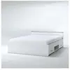 Image de Lit adulte 140x190 parisot zodiac blanc mat 2 tiroirs + 1 niche 2038L14T