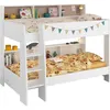 Image de PARISOT Lits superposés enfant 2 x 90x200 cm - Décor Chêne et Blanc Ombre - Sommiers inclus - JIM