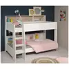 Image de Lit combiné avec rangements blanc et marron - l 208,8 x h 164,4 x p 131,9 cm - gamme leo 2544LIS4